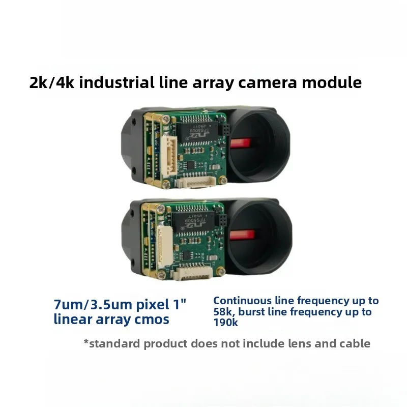 2K/4K Gigabit Network Line Scan Camera Module, Black and White/Color/Near Infrared Industrial Line Scan Camera