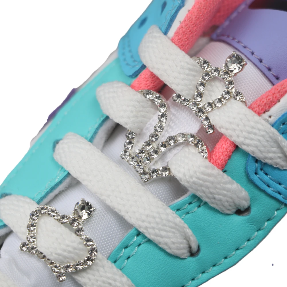 1 pair Singular Diamond Shoe Buckle Shoelace Buckle Shoe Accessories Diamond Lace Lock DIY Sneaker Lace Buckle