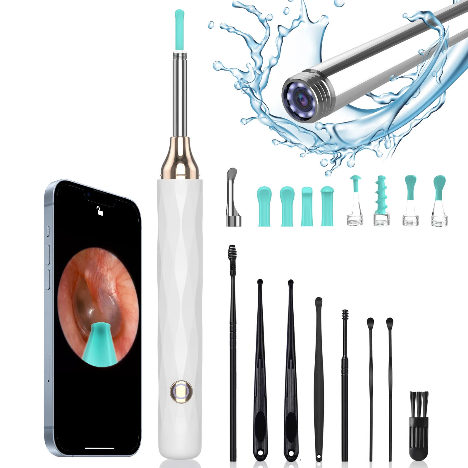 

Electric Visual Led Earpick Ears Spoon Clean Camera Wifi Ear Scope Endoscope Ear Wax Cleaner Remover Removal Tool