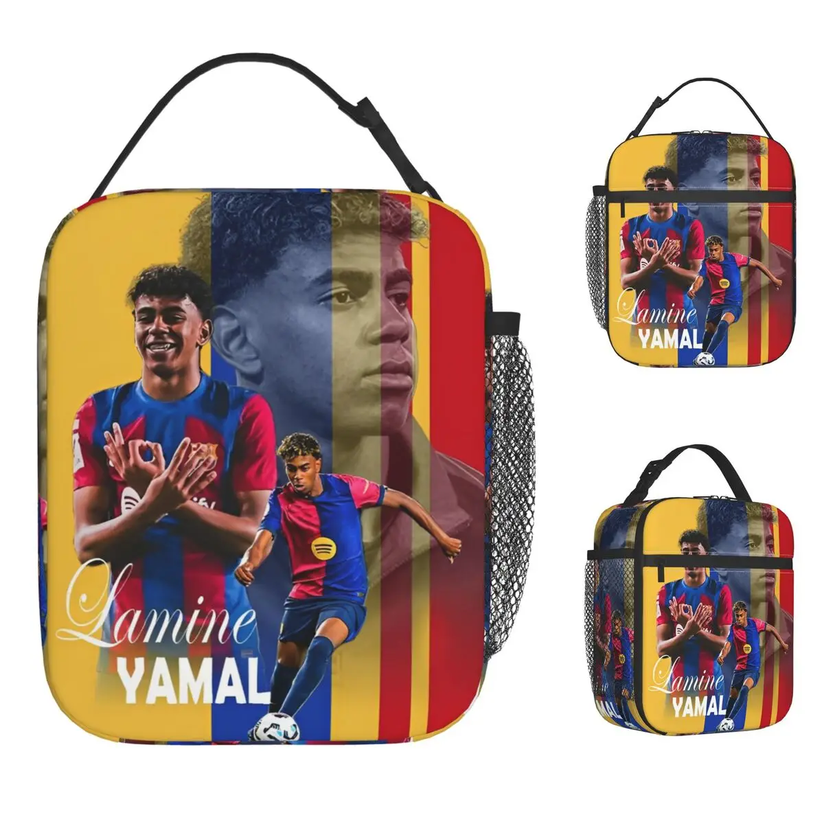 

Spain Football Lamine Y-Yamal Insulated Lunch Bag Leakproof Reusable Cooler Bag Tote Lunch Box College Picnic Men Women