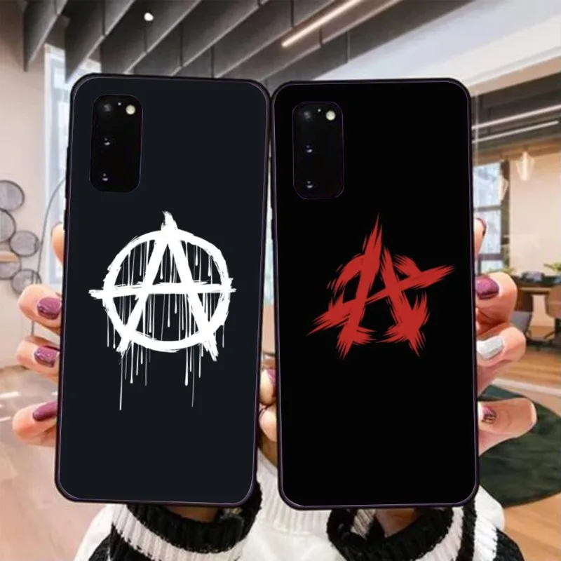 Anarchie Symbol Handy hülle für Realme GT 2 9i 8i 7i Pro x50 x2 c35 c21 c20 c11 c3 schwarz Soft Phone Cover Funda