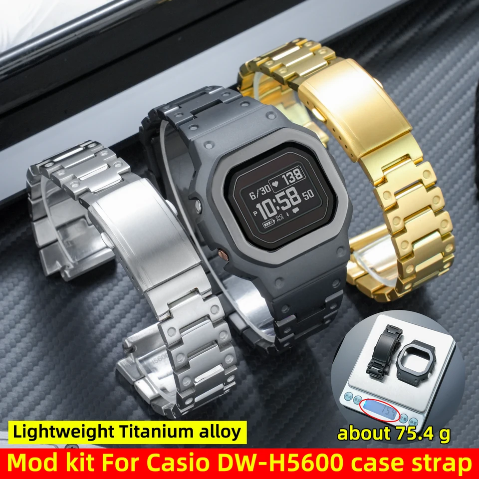 Lightweight Titanium Alloy Mod Kit For Casio DW-H5600 Watch Case