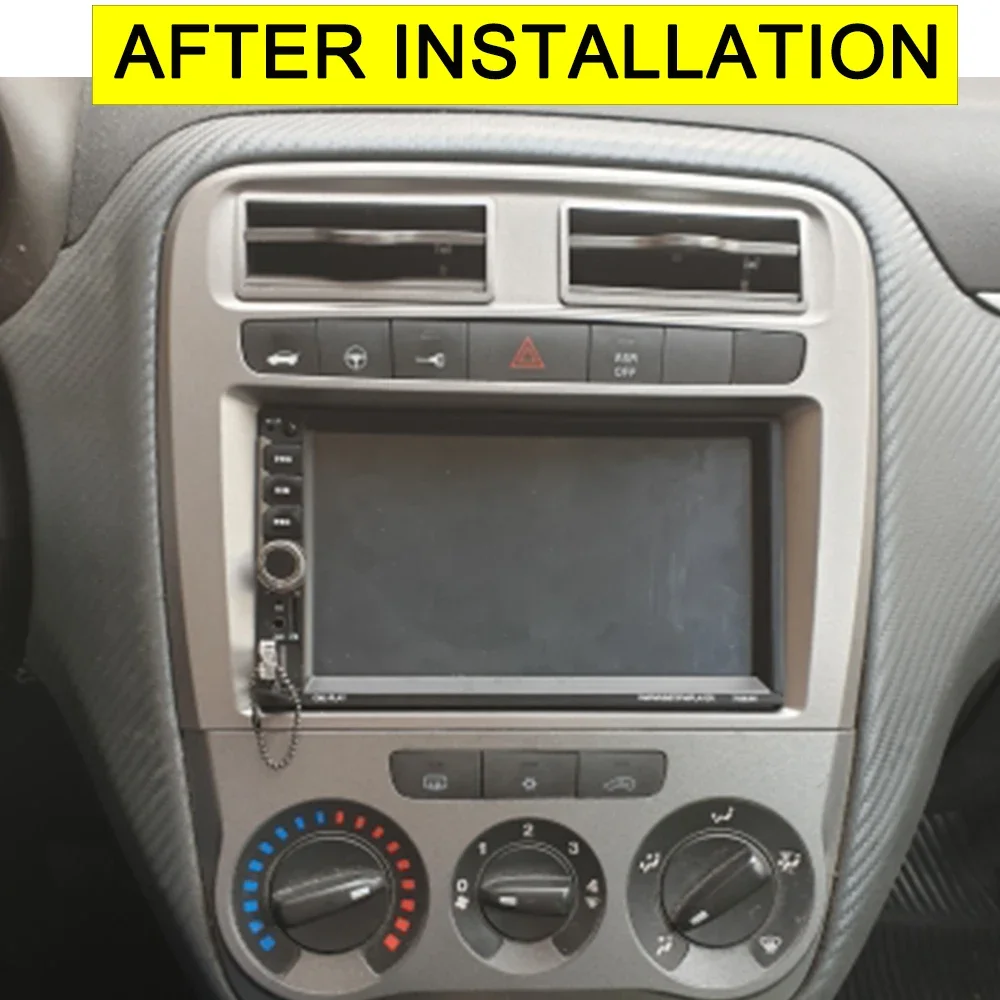 Car Radio Fascia for Fiat Grand Punto Linea 2005-2009 Left Wheel Stereo Panel Dash Mount Kit Installation Refitting Frame Bezel