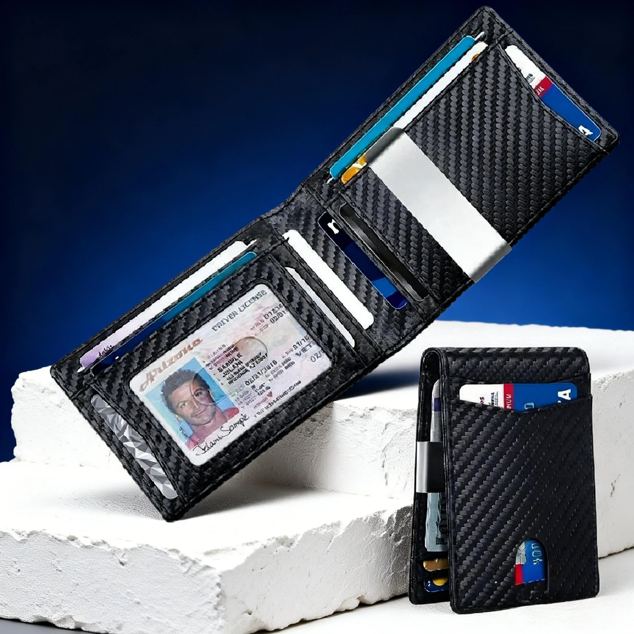 

Мужской RFID-защищенный картхолдер для кредитных карт, роскошный деловой картхолдер, тонкий мини-кошелек для мужчин