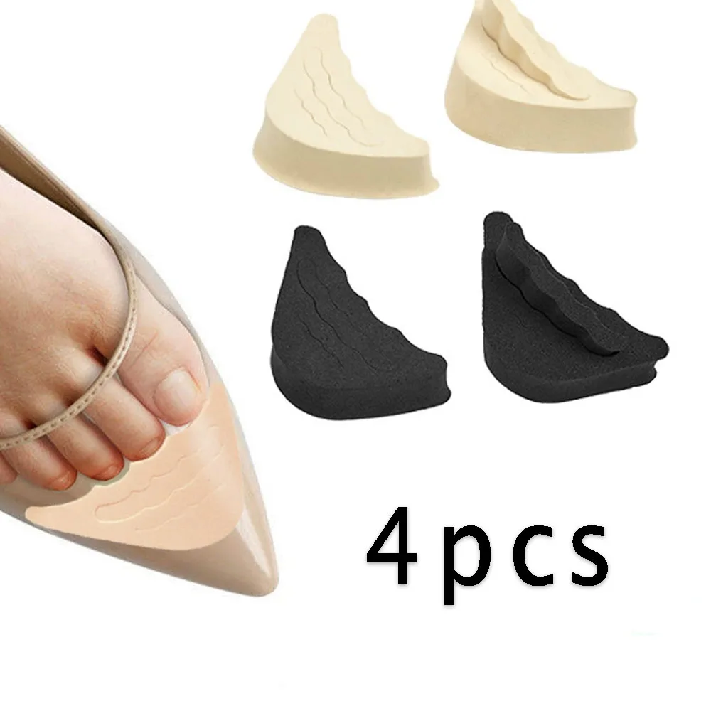 4pcs Toe Plug Shoe insoles Soft Half Reusable Toe Sponge Filler Forefoot Insert Pads heels Adjustable Too Big Foot Brace Pads aw
