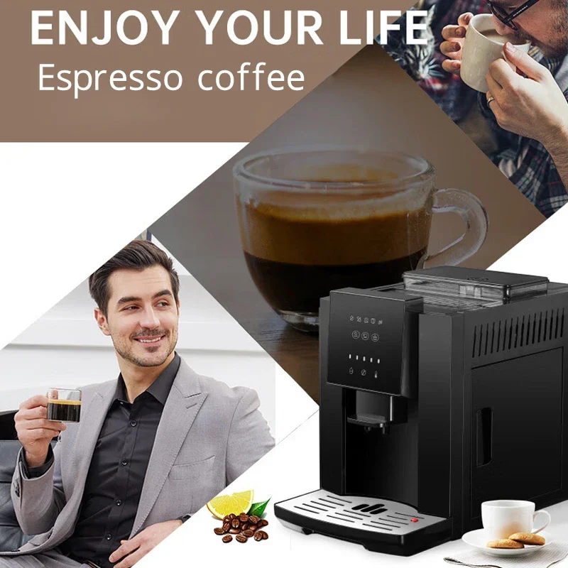 19bar Italian Espresso Coffee Machine Fully Automatic with Grinder Self-cleaning System Coffee Maker