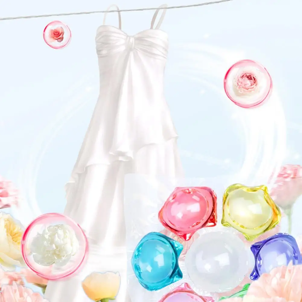 

10-30Pcs Laundry Gel Beads 7 in 1 Fragrance Multi-purpose Strong Detergent Laundry Aroma Liquid Capsule Ball for Home Dormitory