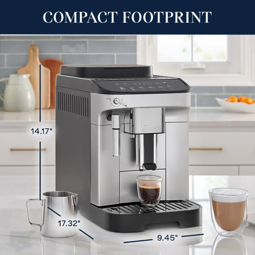 Christmas.Magnifica Evo, Fully Automatic Machine Bean to Cup Espresso Cappuccino and Iced Coffee Maker, Colored Touch Display