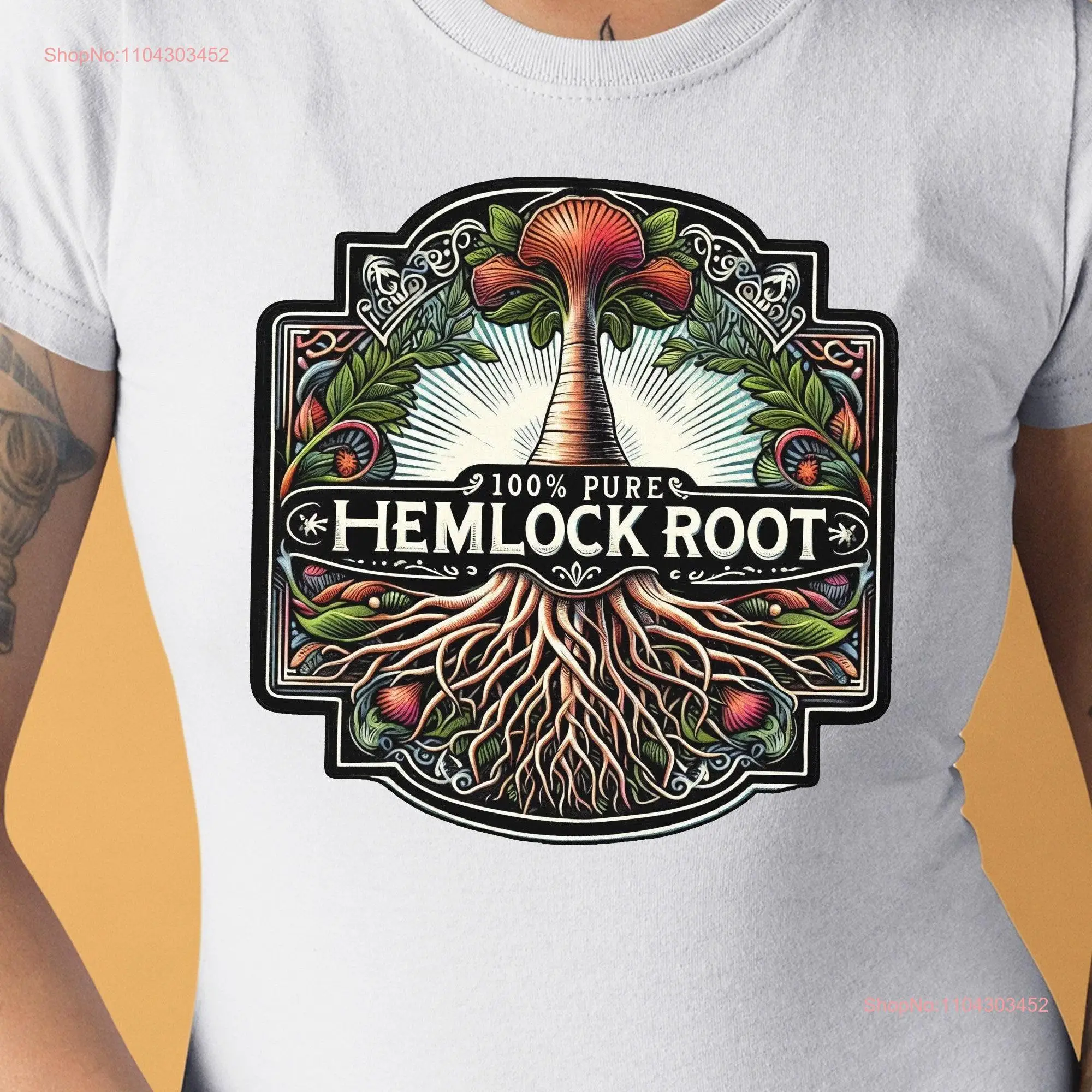 Hemlock Root T Shirt Bartender Halloween Waitress Nightclub Party Trick or Treat long or short sleeves