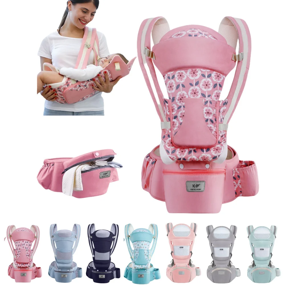 

Новый эргономичный рюкзак-переноска для новорожденных 0-3 лет с сиденьем на бедро, многофункциональный слинг-шарф для младенцев