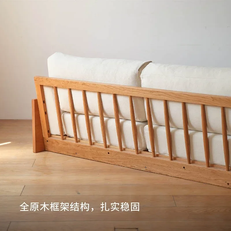 Reclining sofa, fabric sofa, living room, disassembly and assembly can enter the elevator, floor-to-ceiling solid wood sofa,