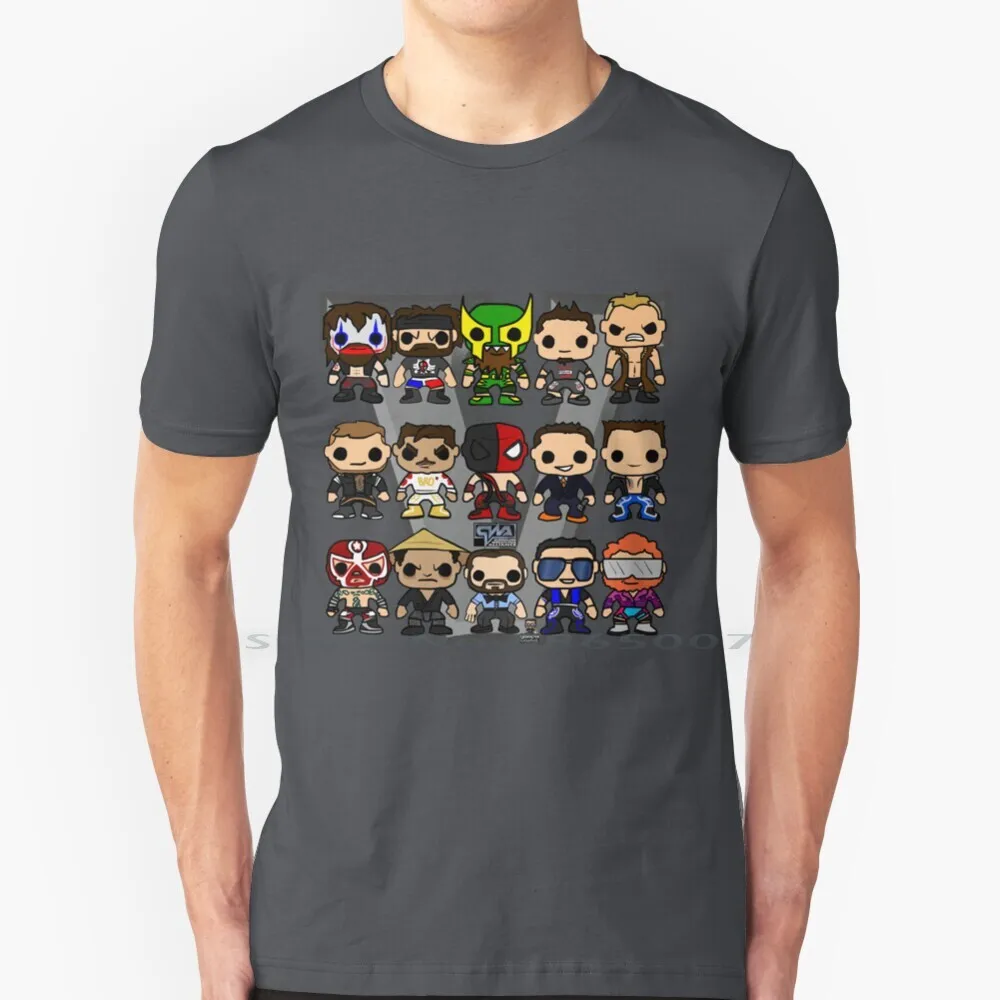 Qwa Year 5-Pop Vinyl T Shirt 100% Cotton Qwa Wrestling Wrestler Funko Pop Vinyl Doll Cartoon Fight Townsville Queensland