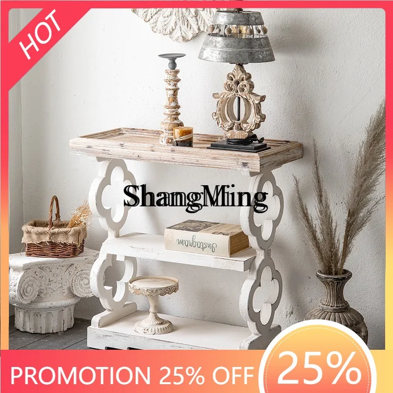 

SM retro old bed and breakfast flower shop decoration table edge few wedding photography props against the wall entrance table