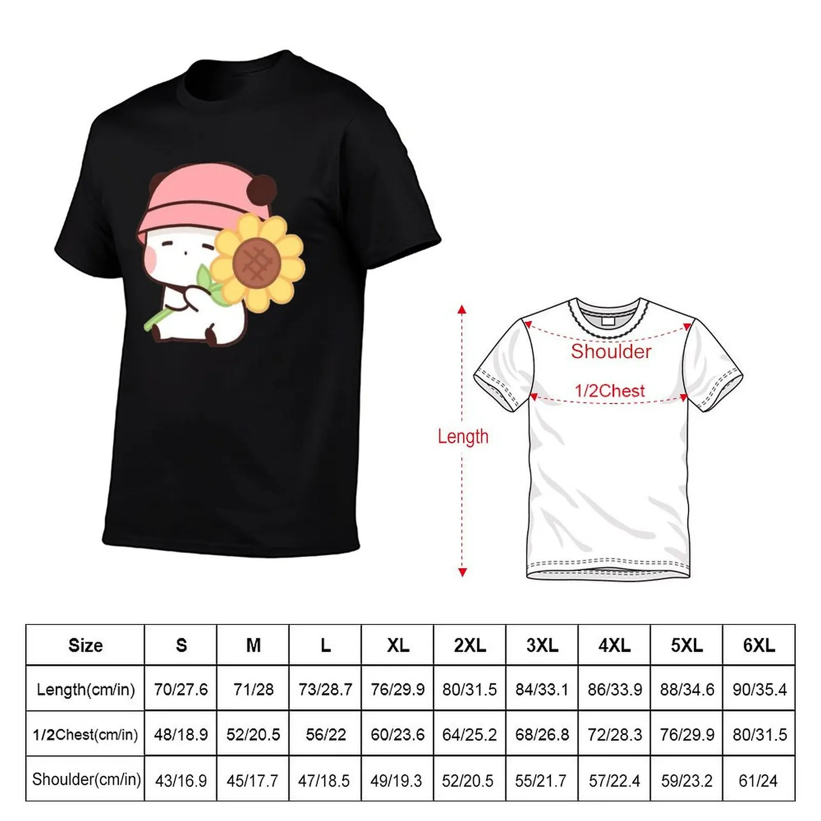 Dudu Gives Bubu Sunflower Bubu Loves Flowers T-Shirt t shirts for man graphic funny t shirt for man 100 percent cotton T-shirt