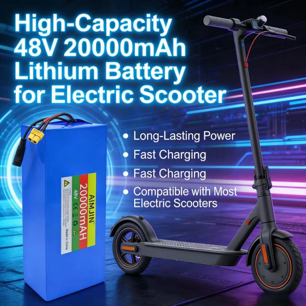 

48V Rechargeable Battery 20000mAh 18650 13S5P Lithium-ion Battery Pack with Built-in Intelligent BMS