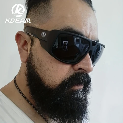 Imagen 1 del producto KDEAM, nuevas gafas de sol polarizadas de diseñador con montura grande para hombre, gafas de sol de marca de lujo a prueba de viento para conducir, gafas de pesca, gafas de moda para mujer