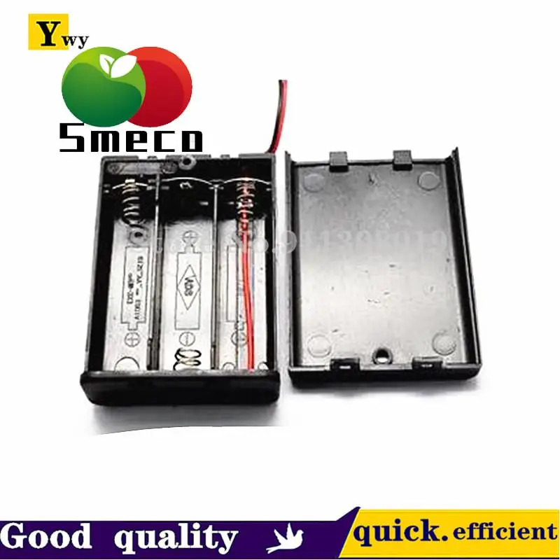 2PCS/LOT Battery Box With Switch And Cover No. 5Battery Holder 1 Section 2 Section 1/2/3/4 Section With 15CM Line Spot