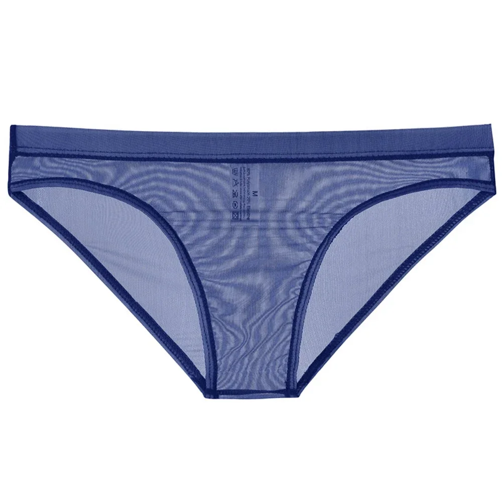 Hot Sale Men's Low Rise Underwear Briefs Sexy Breathable Mesh Thong See Through Lingerie Summer High Quality Soft Comfortable