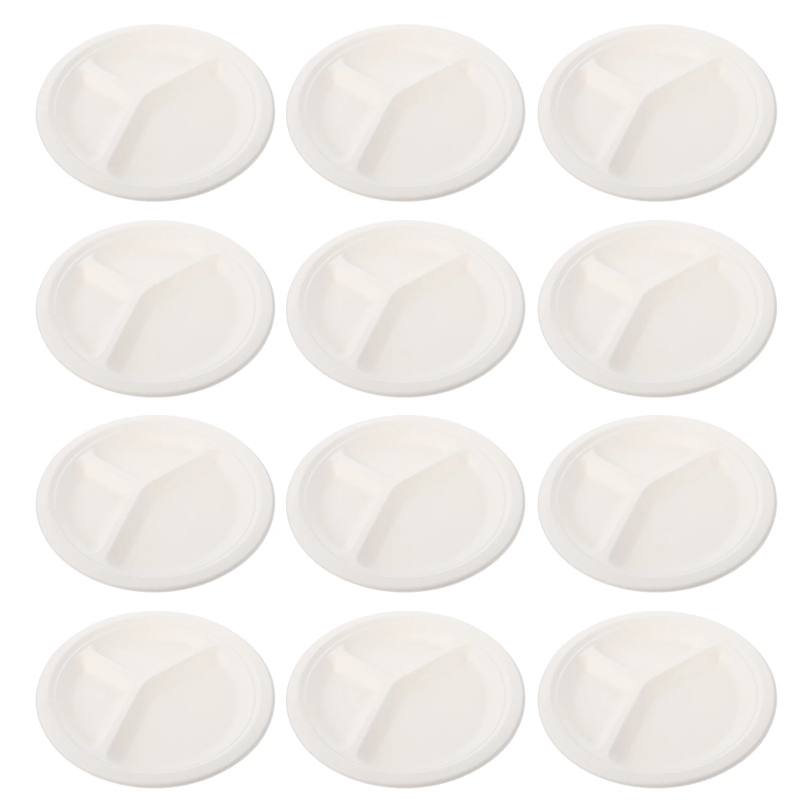 

Biodegradable Dinner Plates 12 Inch Disposable Serving Platters Party Supplies Degradable Food Plate Bagasse Compartment Plates