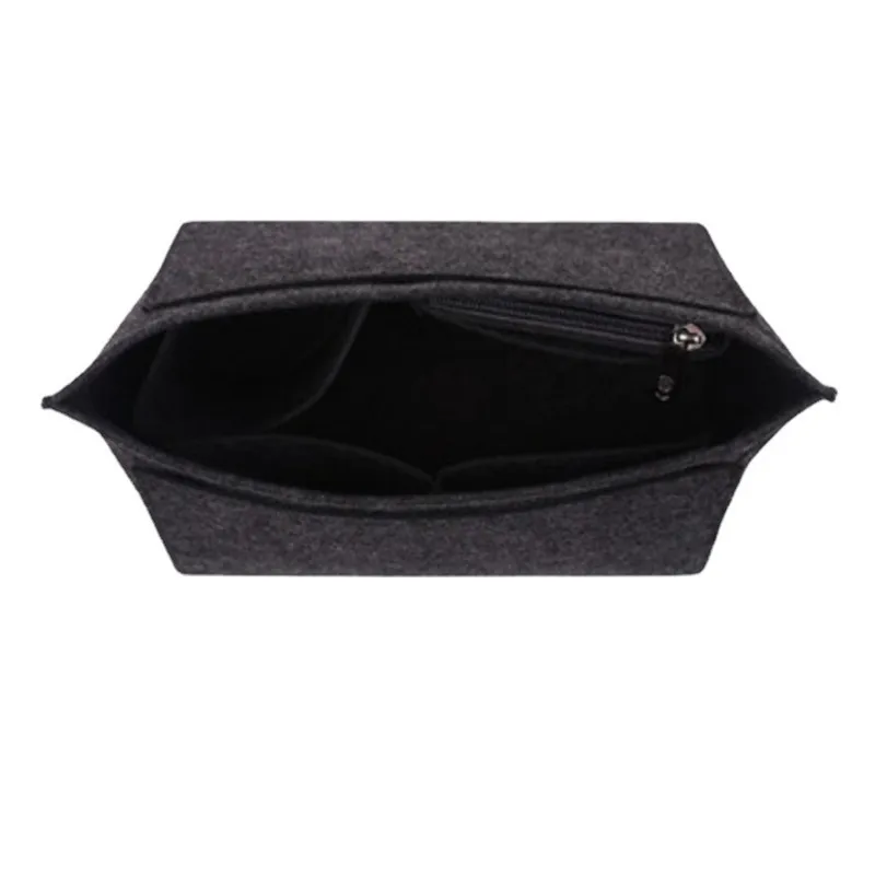 Felt Liner Bag Fashion Multifunction Portable Multi-Pocket Purse Handbag Insert Cosmetic Storage Travel Sundries Organizer Pouch