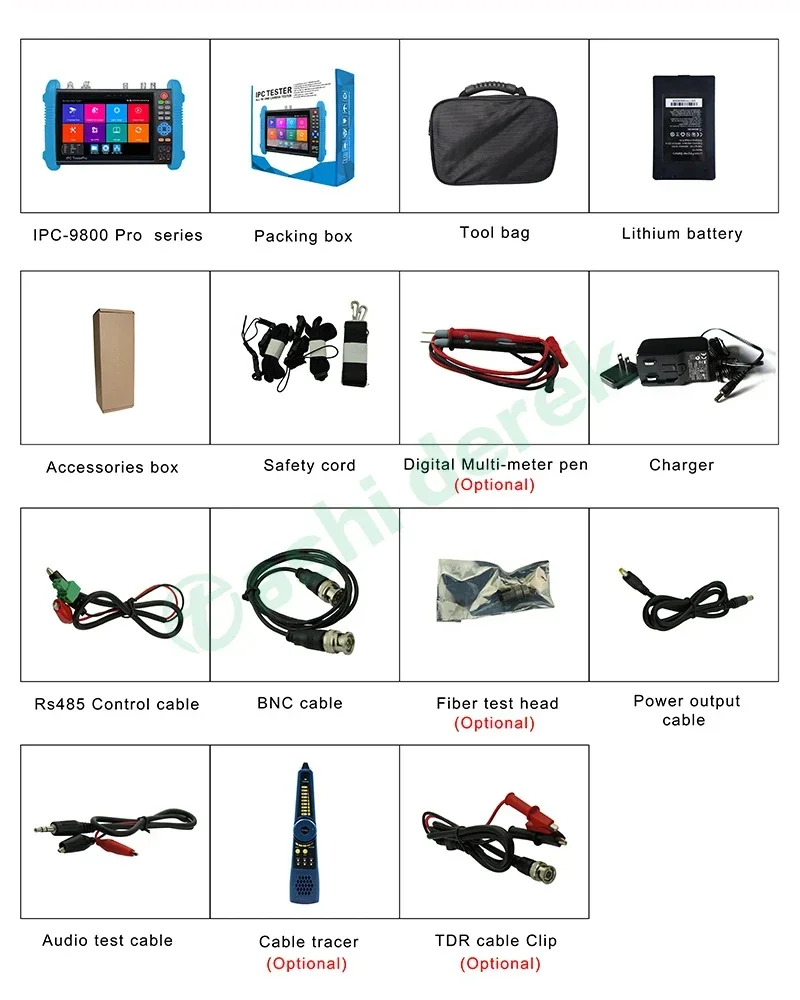 New IPC-9800 CLMOVTADHS-Pro Upgraded IPC CCTV Tester 8MP AHD/CVI /TVI camera test VGA Input RJ45 TDR cable test 8K IP Camera