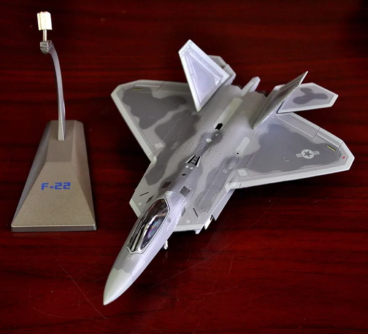 27CM long Military enthusiast # 1:72 America air force modern Simulated aircraft F-22 Fighter battleplane alloy Model statue