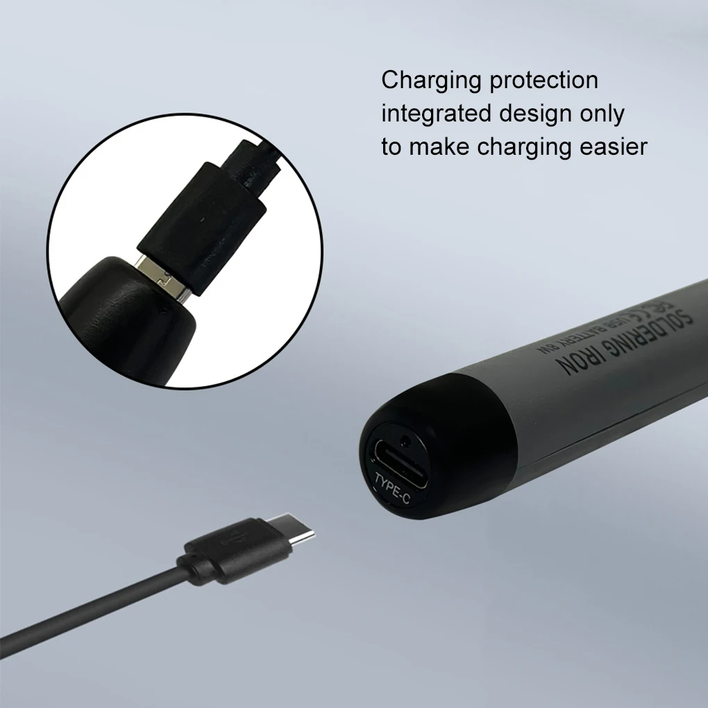 Portable USB Soldering Iron Mini Small Soldering Iron Set Household Type-C Interface 600mAh Battery Adjustable Temperature