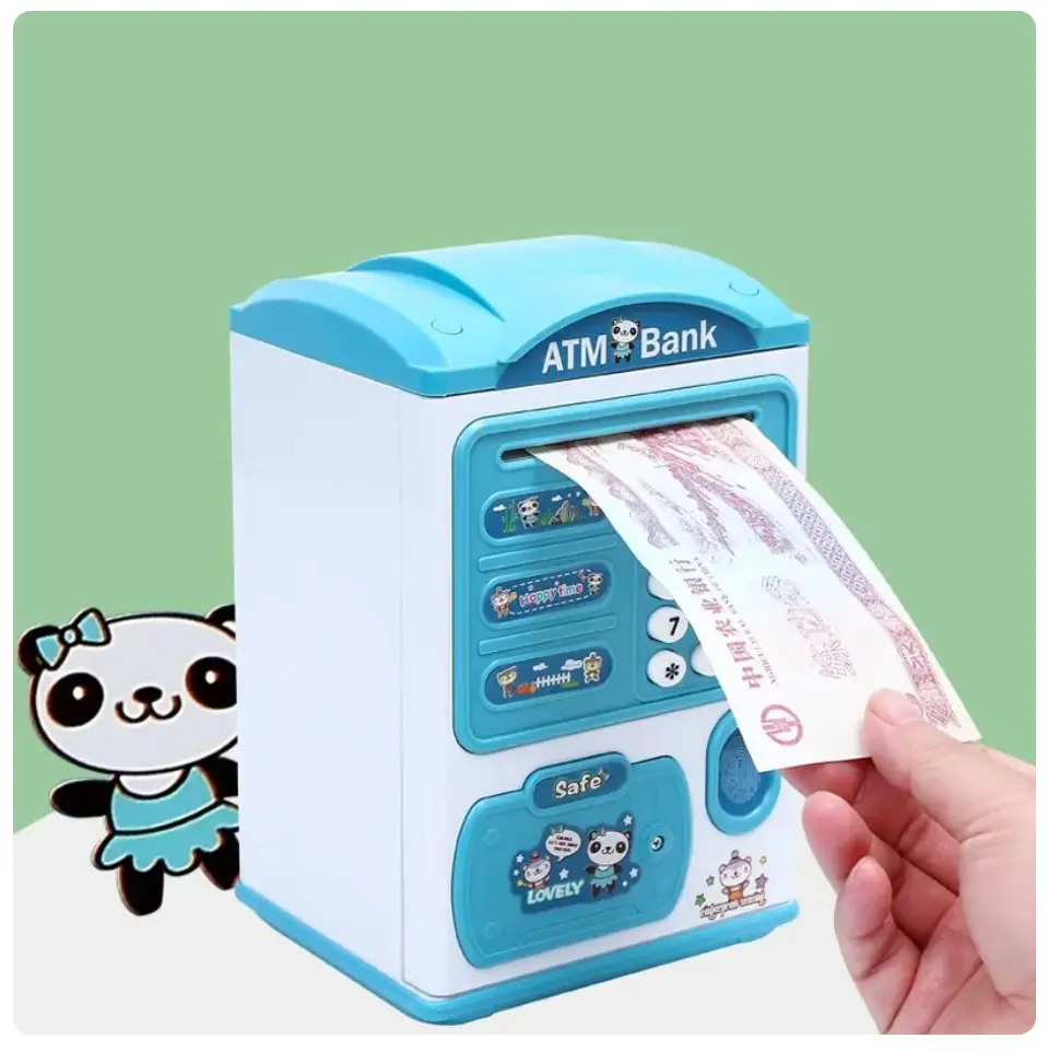 Cassetta di sicurezza elettronica salvadanaio per bambini monete digitali risparmio di contanti deposito sicuro Mini bancomat giocattoli regalo per bambini