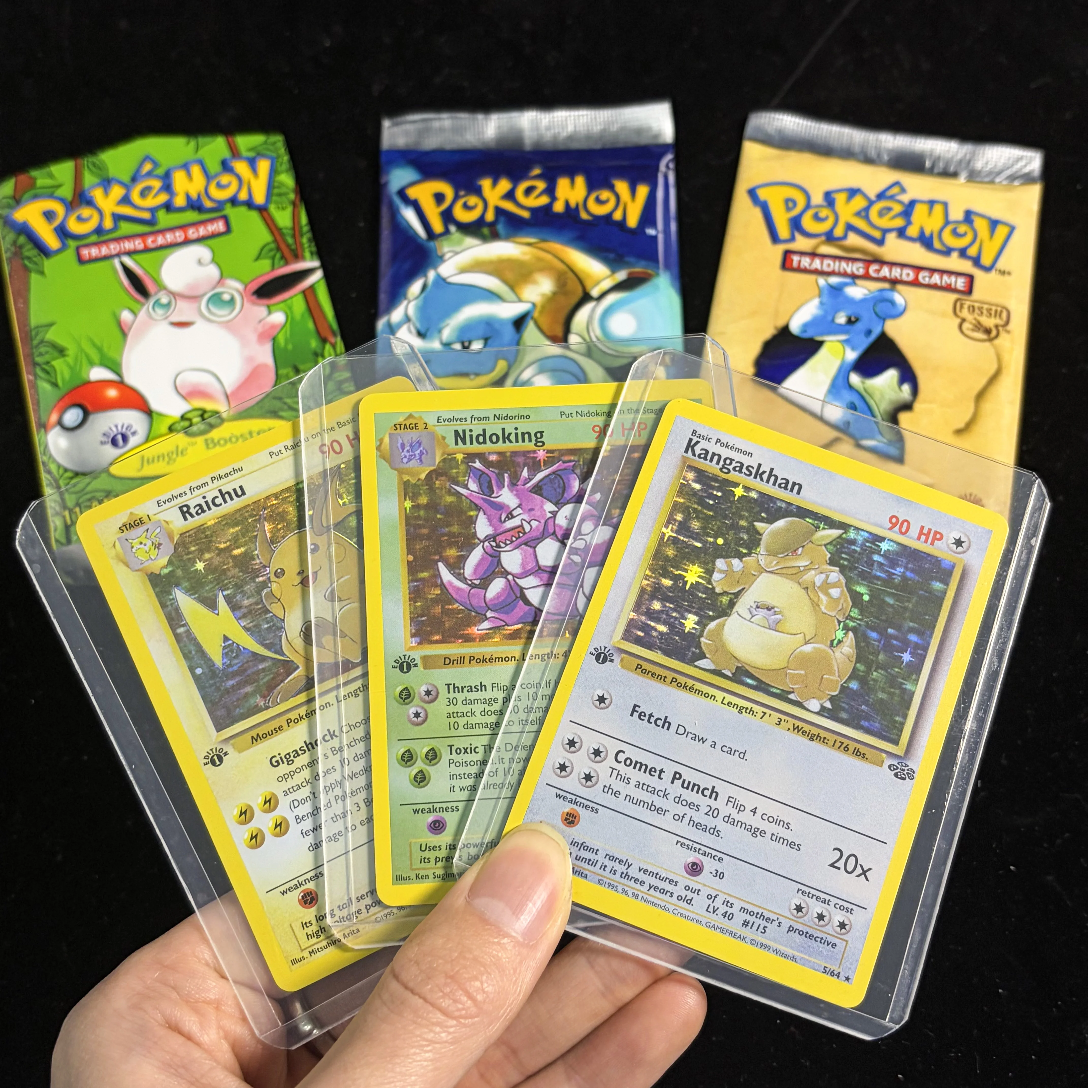 wizards-new-sealed-pokemon-booster-pack-lapras-zapdos-aerodactyl-scyther-flareon-wigglytuff-charizard-blastoise-ptcg-proxy-cards