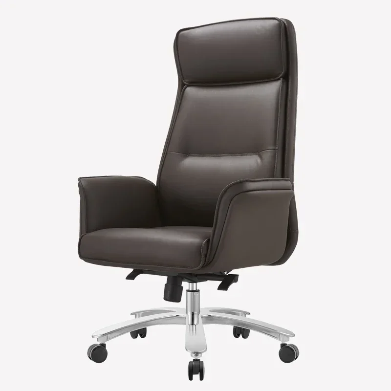 New Home Italian Boss Office Chair, Reception Leather Swivel Chair, Study High-end Computer Chair