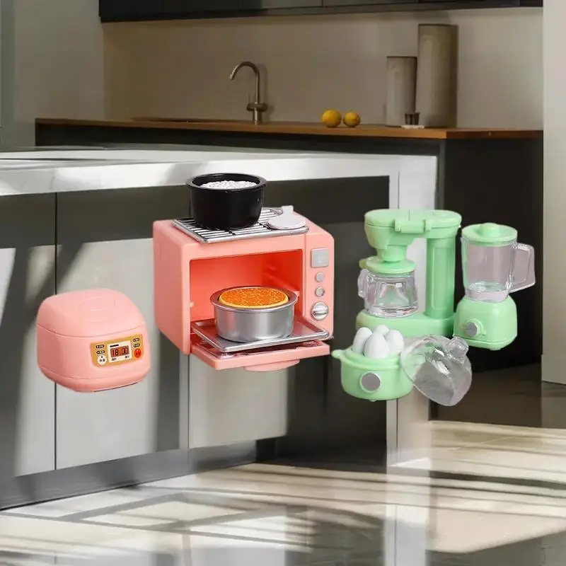 Tout nouvel ensemble de nourriture pour maison de poupée – Faire semblant de pain et cuiseur à riz au four électronique à l'échelle 1/12