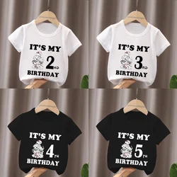 It's My 1 2 3 4 5 6 7 8 9 Years Birthday Boys Girls T shirt 101 Dalmatians Little Spotted Dogs Cute Kids Clothes Baby T-Shirts