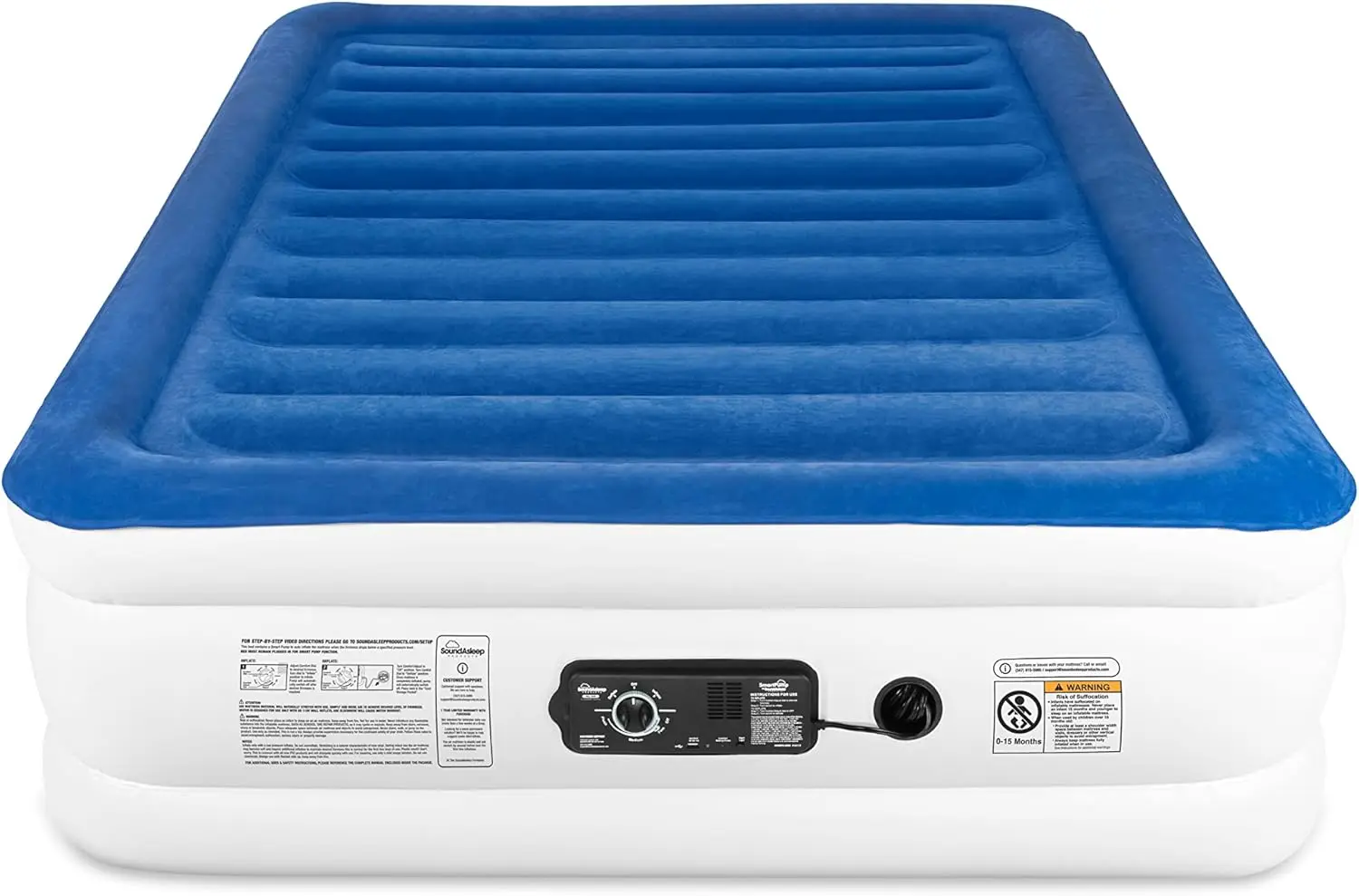 CloudNine Series Air Mattress with Dual Smart Pump Technology by SoundAsleep Products Full Size comfort and durability