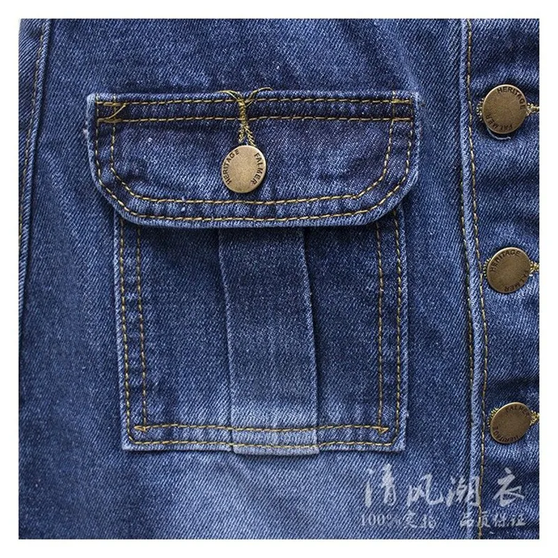 2026 Women Spring Autumn New Front Split Denim Sheath Skirts Female Single-Breasted Midi Skirts Ladies High Waist Pencil Skirts