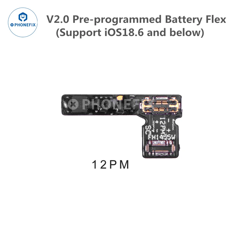 كابل إصلاح البطارية الخارجية PHONEFIX لهاتف iPhone 11-15PM لا يتطلب بطارية التمهيد ولا تغيير جهاز صحة البطارية 100%