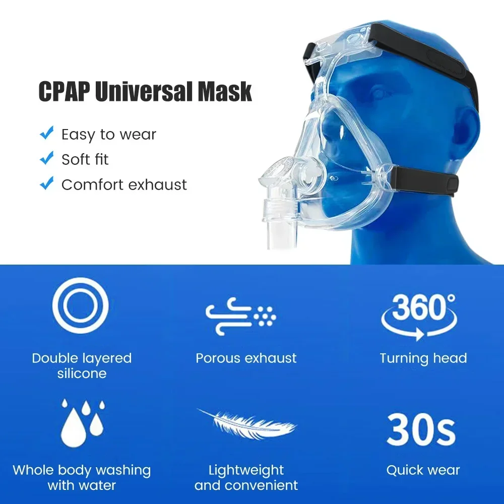 CPAP Mask Nasal Mask With Adjustable Headgear for Medical Air Breathing Machine Sleep Apnea Anti Snoring  Respirator Accessories