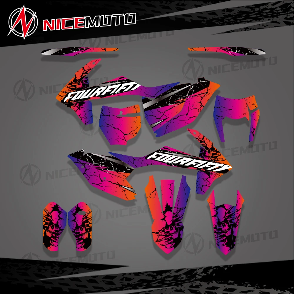 NICEMOTO new for KTM 125 250 300 350 450 SX SXF 2016 - 2018 EXC EXCF XCW 2017 2018 2019 Graphics Backgrounds Stickers Kit Decal