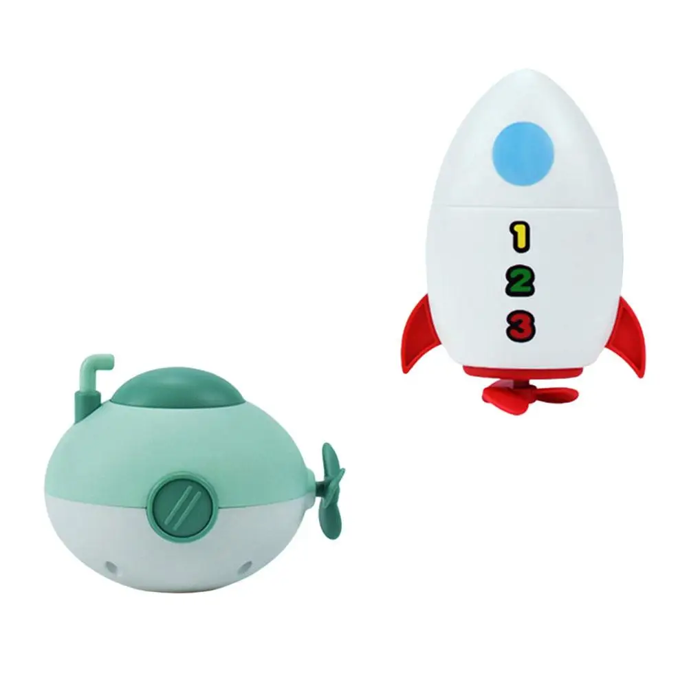 

2 Pcs Water Toys Clockwork Plaything Baby Shower Kid Bathroom Supplies Kids Spray Wind-up Plastic Submarine Child