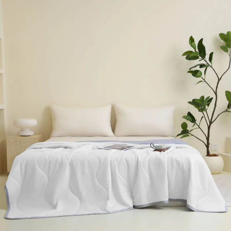 

2025 new solid color cool silk summer cool quilt simple air conditioner quilt single piece summer quilt without pillowcase