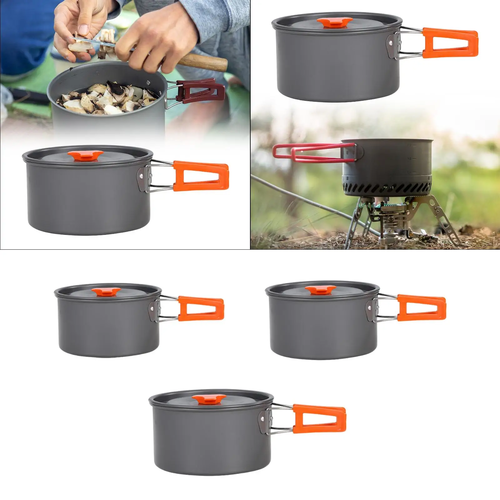 

Кемпинговый горшок, практичный антипригарный походный горшок для поездок, путешественников с барбекю