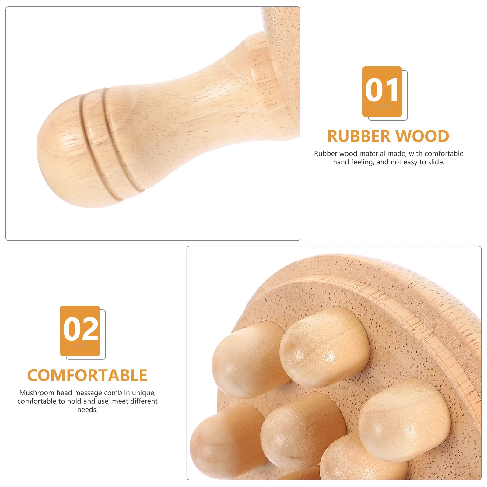 

Massage Comb Gua Sha Scalp Comb Ergonomic Wooden Head Massager Portable for Home Travel Acupoint Blood Circulation Stimulator