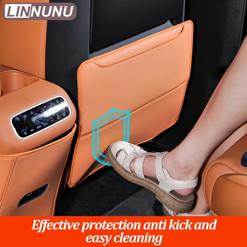 Linnunu Fit for Leapmotor C10 Car Exterior Protection Parts Seat Anti-Kick Pads Rear Seat Back Air Outlet PadsCar seat anti kick pad, child kick mud and dirt pad, General Motors seat backrest protector