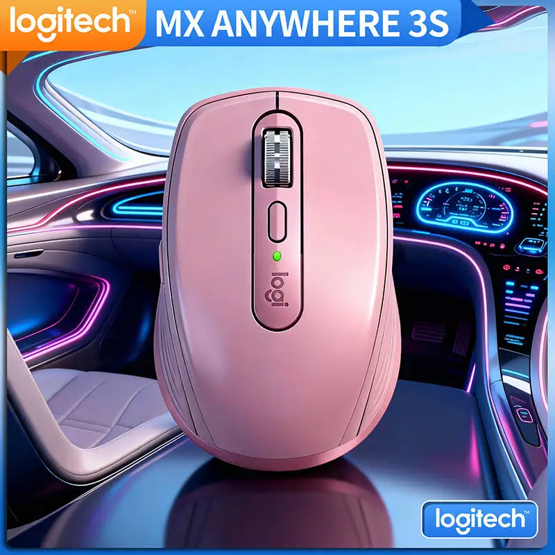 

Logitech MX Anywhere 3S Wireless Mouse - 8K DPI Darkfield, MagSpeed Scroll, Silent Click, Office Use, Travel-Friendly Design