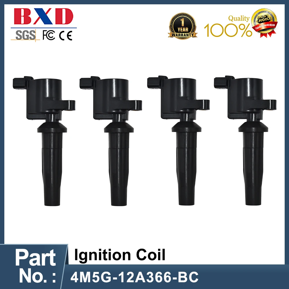 1/4PCS OEM 4M5G-12A366-BC 4M5G12A366BC Ignition Coils Fits For 2005 2006 2007 2008 Ford Focus Escape C1453 4M5G 12A366 BC