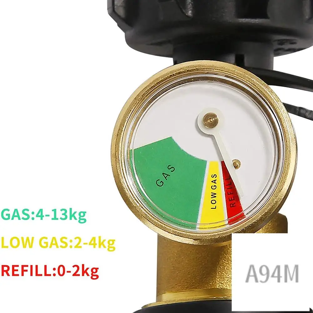 9M-مؤشر مستوى قياس خزان البروبان، كاشف التسرب، مقياس ضغط الغاز لتخييم RV، مع اتصال من النوع 1