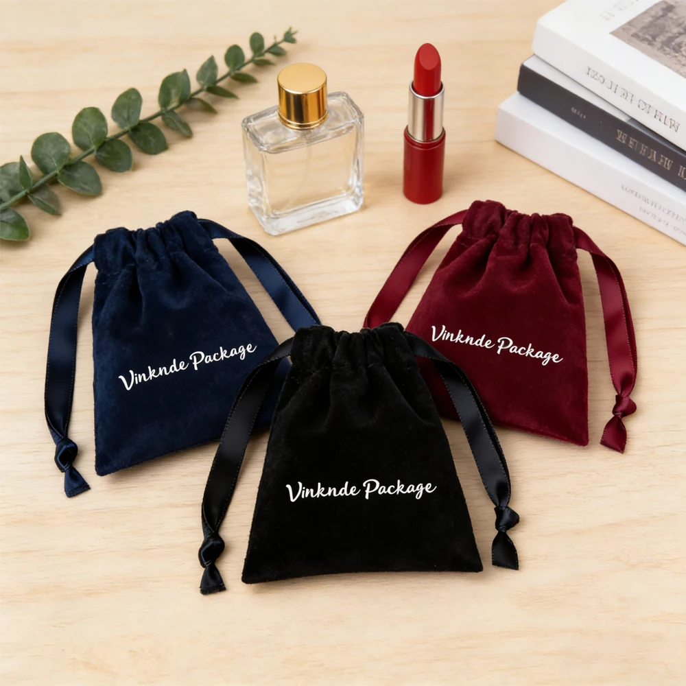 

Набор из 50 бархатных мешочков на шнурке для украшений, рукоделия, хранения, подарков на Рождество, день рождения, свадьбу, конфетницы