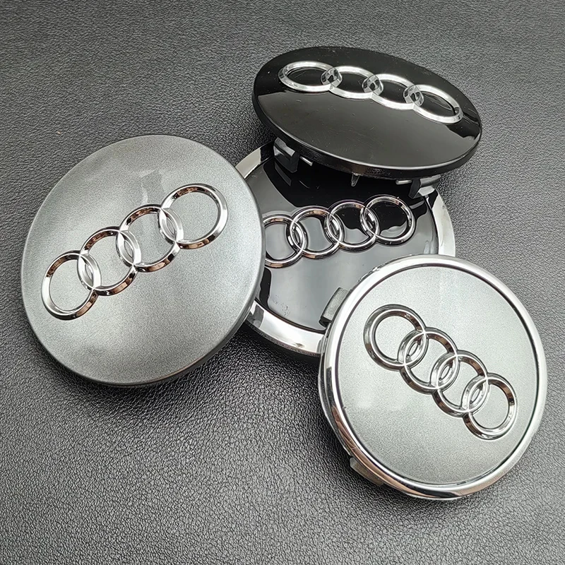 4pcs Car Hub Cap Wheel Tire Badge Cover Decorative Logo Accessories For Audi A3 A5 Q5 A1 A2 A4 A6 A7 A8 R8 RS7 TT Q2L Q4L Q5L Q7