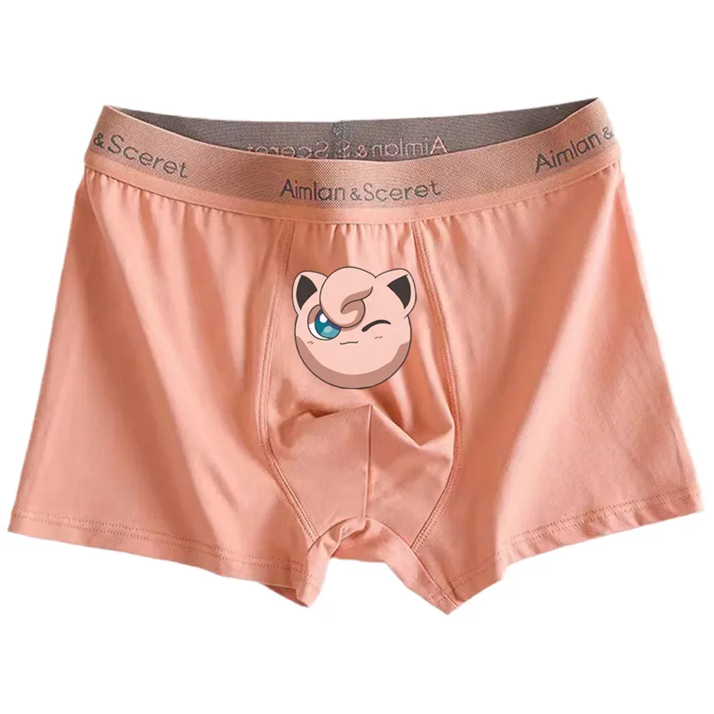 أنيمي سراويل داخلية للرجال بوكيمون تشارماندر جيجليبف Bulbasaur Gengar بيكاتشو السنجاب ميو القطن الخالص ملابس داخلية للرجال حجم كبير الدهون