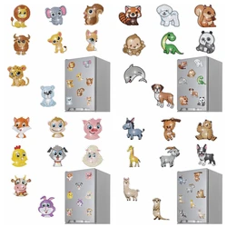 8pcs/Set DIY Diamond Art Refrigerator Magnet Animal Diamond Art Fridge Magnets for Adults Diamond Painting Refrigerator Magnets