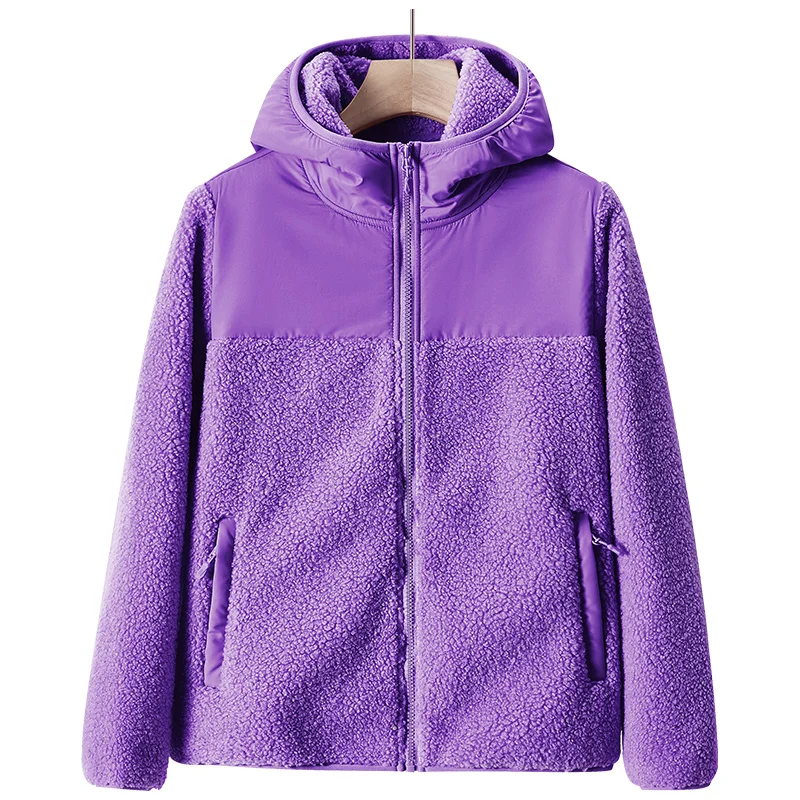 Sudadera con capucha gruesa y versátil para mujer, abrigo de lana cálido, chaqueta de franela para pareja, moda coreana, otoño e invierno, novedad